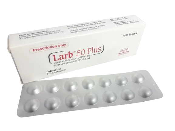 Larb Plus 50 mg Tablet-14's Strip