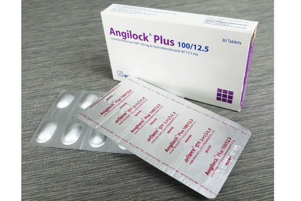 Angilock Plus 100 mg+12.5 mg Tablet-10's Strip