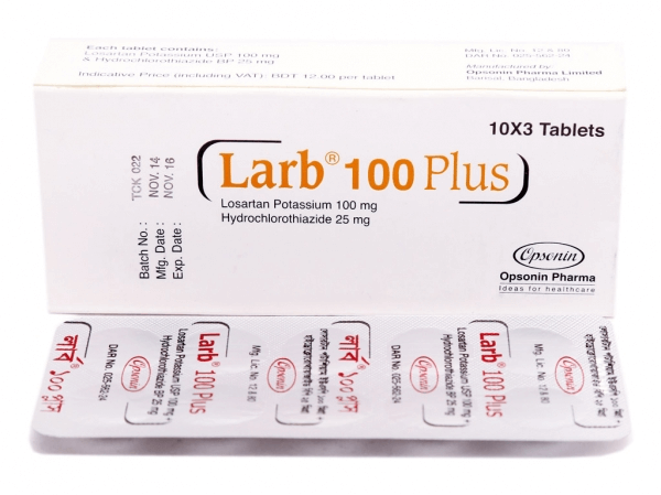 Larb Plus 100 mg+25 mg Tablet-30's Pack