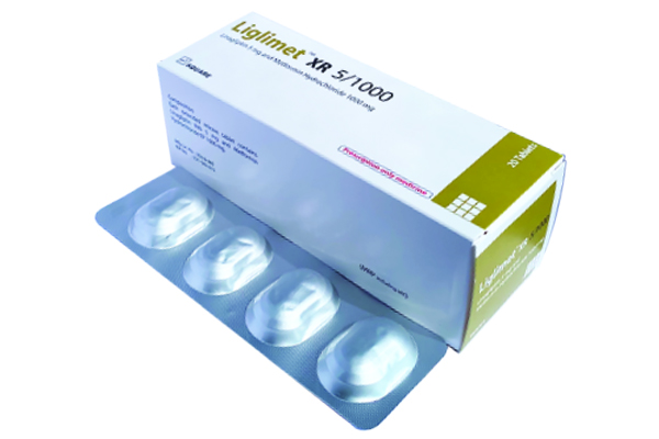 Liglimet XR 5 mg+1000 mg Tablet-20's Pack