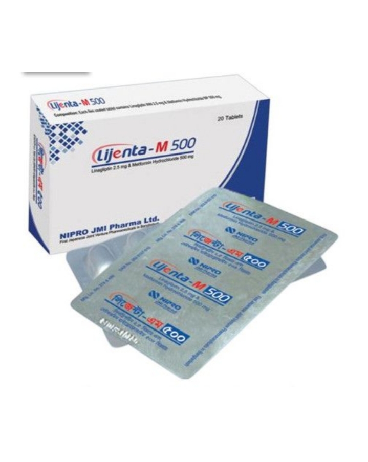 Lijenta-M 500 mg Tablet-10's Strip