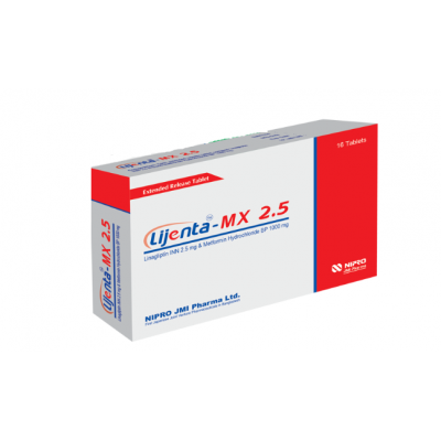 Lijenta-MX 2.5 mg Tablet-8's Strip