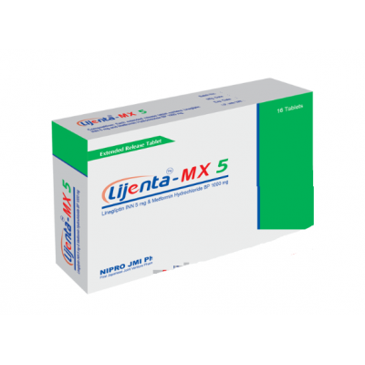 Lijenta-MX 5 mg Tablet-8's Strip