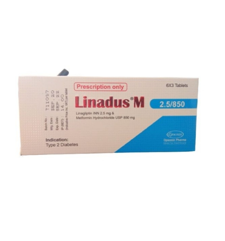 Linadus M 850 mg Tablet-6's Strip