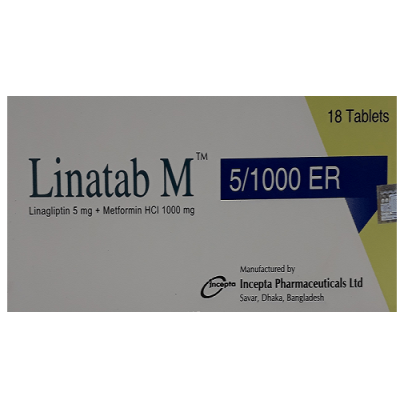 Linatab M ER 5 mg+1000 mg Tablet-6's Strip