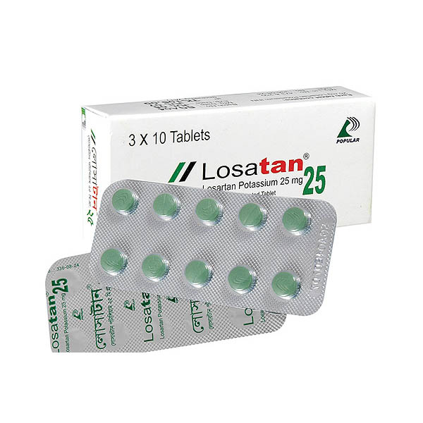 Losatan 25 mg Tablet-10's Strip