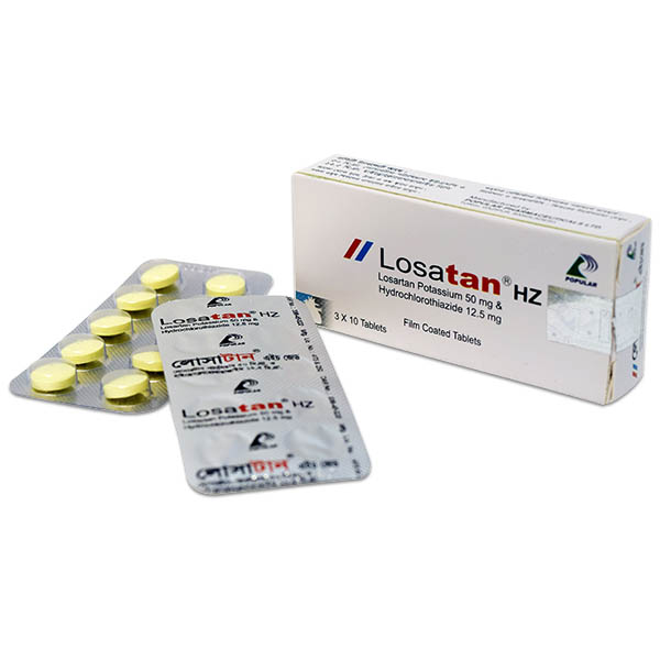 Losatan HZ 50 mg Tablet-10's Strip