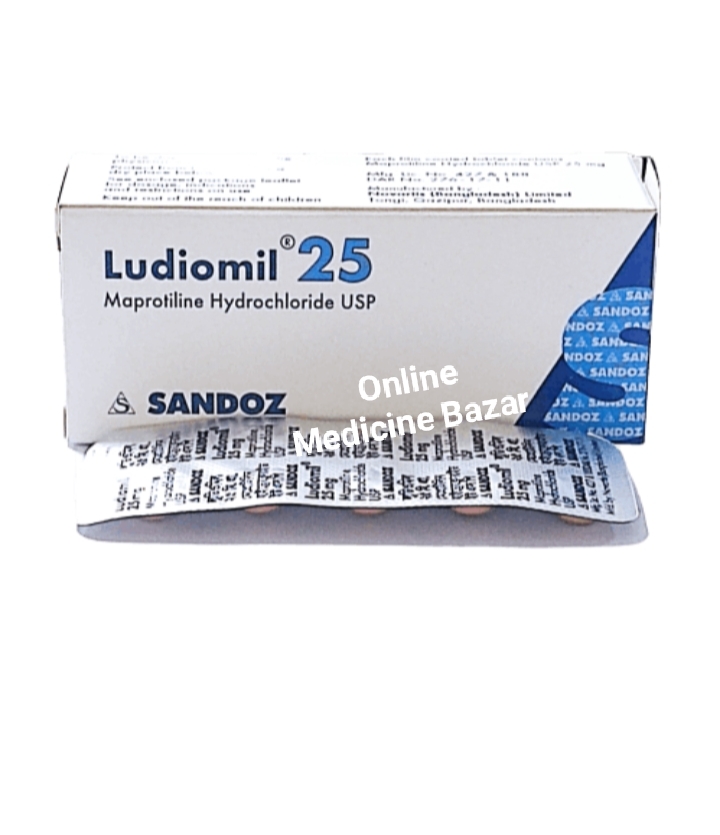 Ludiomil 25 mg Tablet-10's Strip