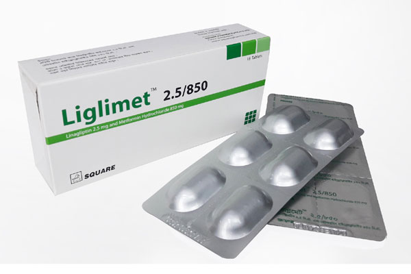 Liglimet 2.5 mg+850 mg Tablet-6's Strip