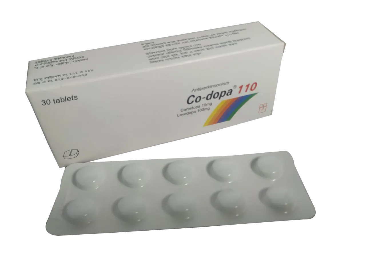 Co-dopa 110 mg Tablet-10's Strip