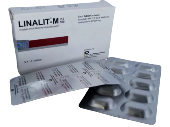 Linalit-M 2.5/500 mg Tablet-10's Strip