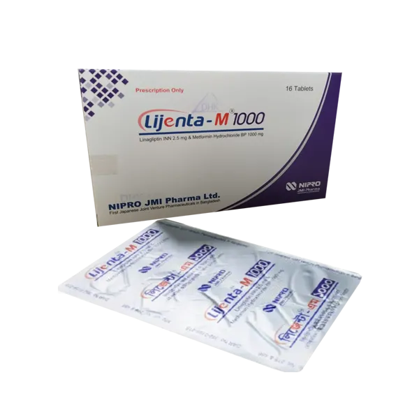 Lijenta-M 1000 mg Tablet-8's Strip