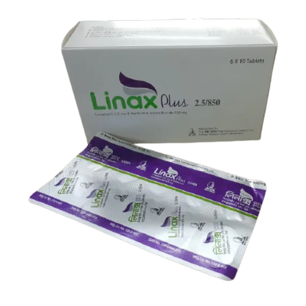 Linax Plus 2.5/850 mg Tablet-10's Strip