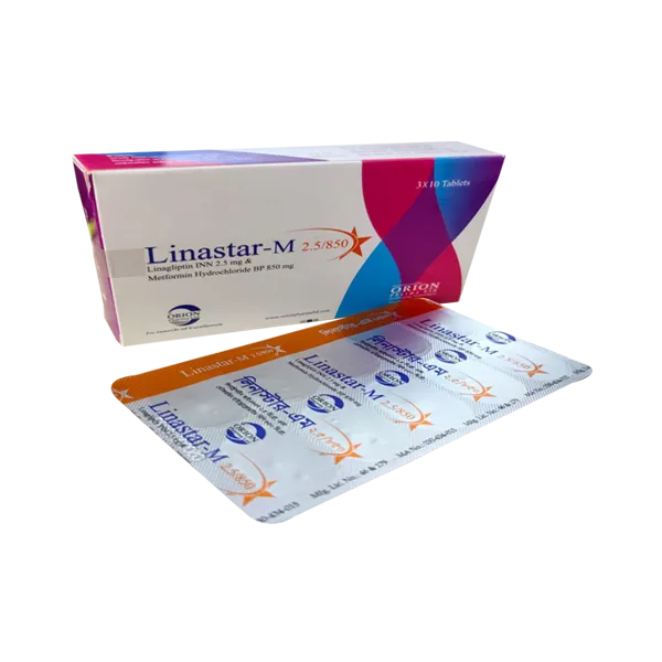 Linastar M 2.5/850 mg Tablet-10's Strip