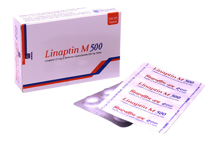 Linaptin M 500 mg Tablet-10's Strip