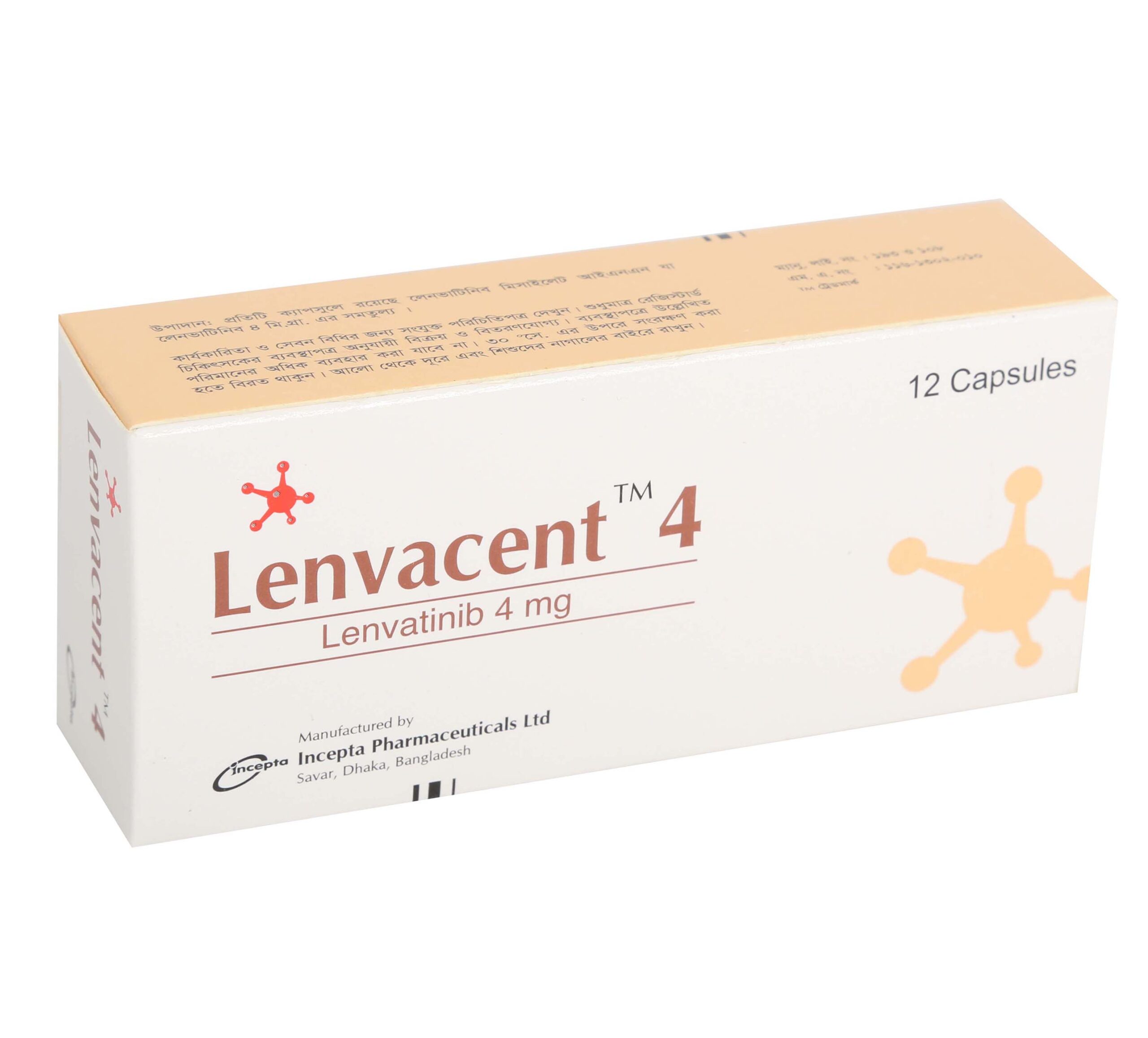 Lenvacent 4 mg Capsule-12's Pack