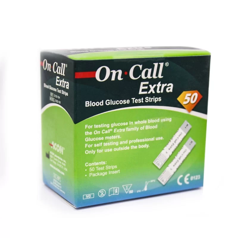 On call extra Blood Glucose Test Strips-50's Pack