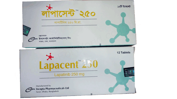 Lapacent 250 mg Tablet-12's Pack