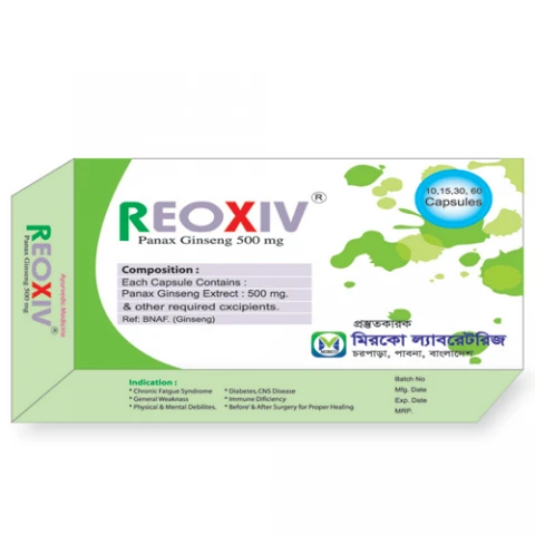 Reoxiv 500 mg Capsule-30's Pack