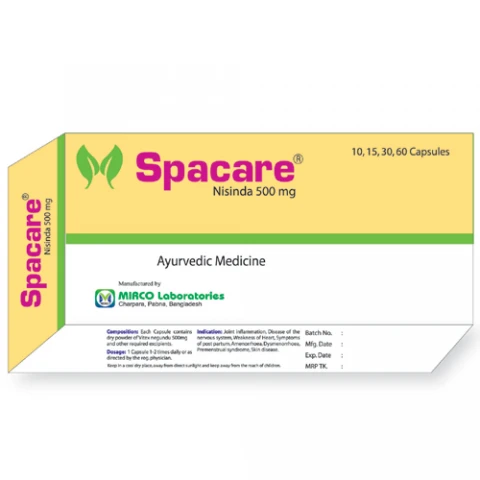 Spacare 500 mg Capsule-30's Pack